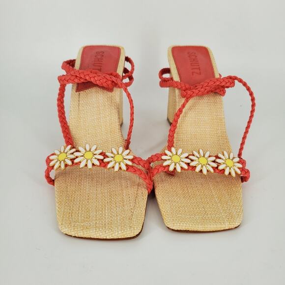 Schutz Coral Hina Atanado Leather Sandal 8.5 - Picture 4 of 12